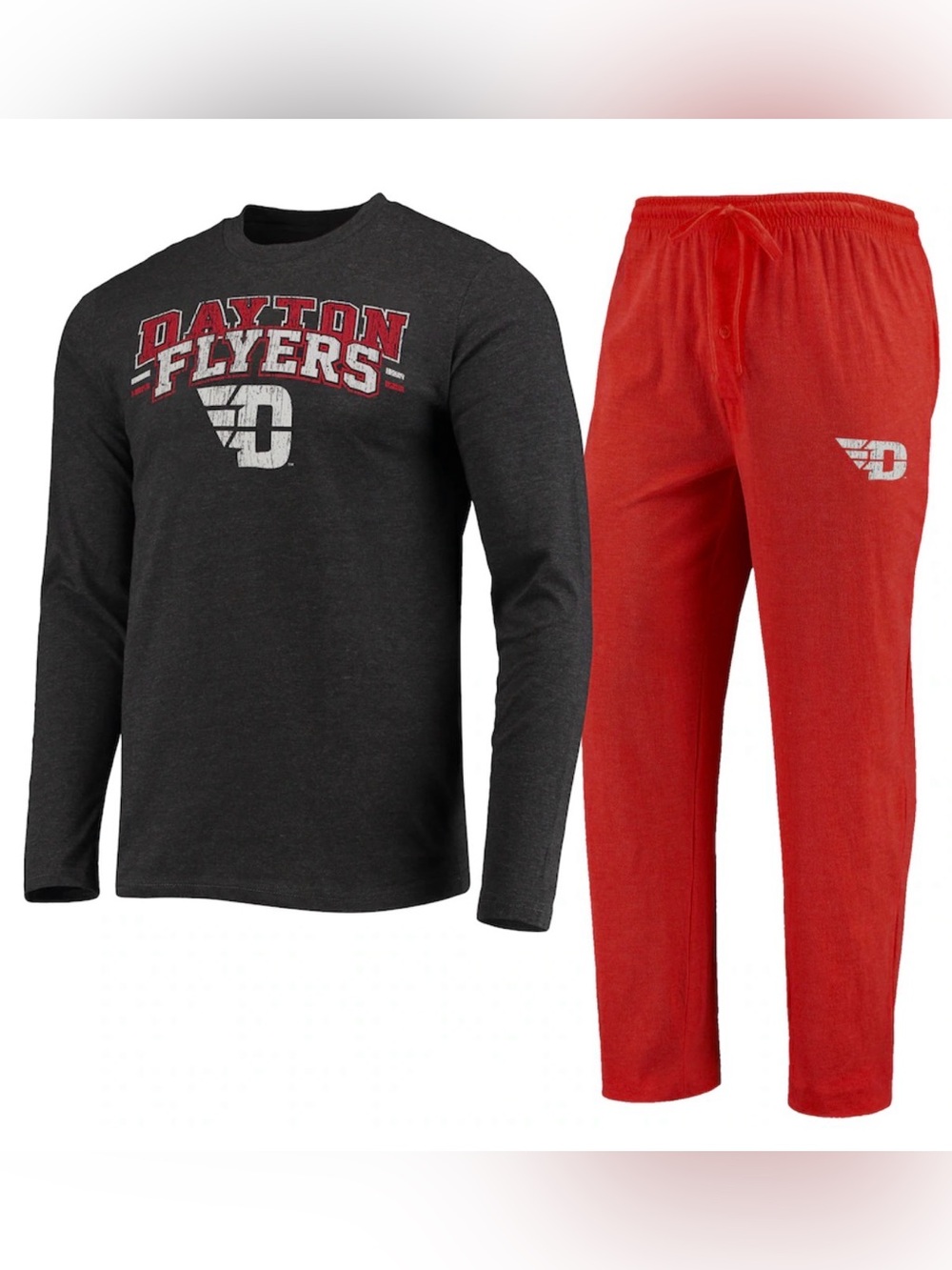 Dayton Flyers Long Sleeve Top & Pants Sleep Set - New